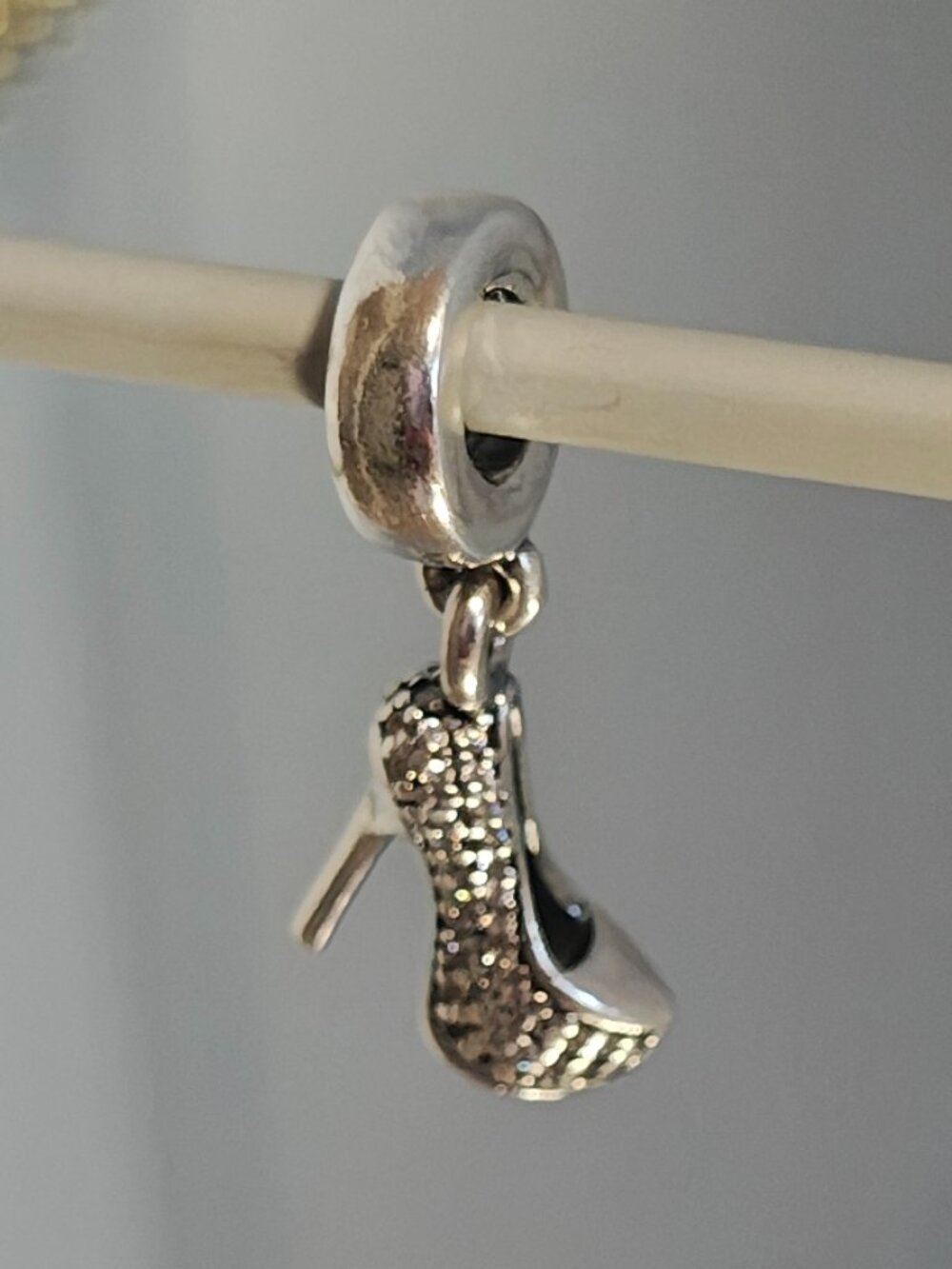 Authentic Pandora Sparkling Stiletto Dangle Charm 791536CZ Retired Shoe Lover